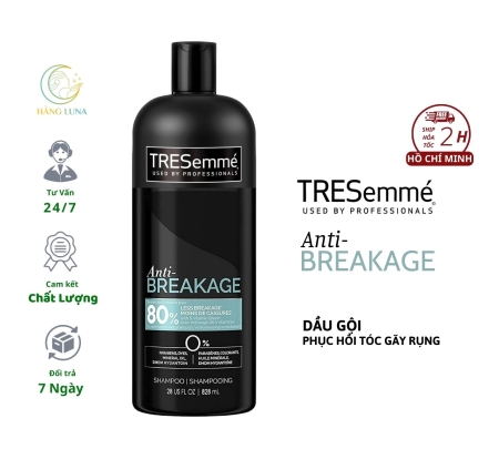 Dầu gội Phục hồi tóc hư tổn, mỏng yếu giảm gãy rụng TRESemme Anti-Breakage Shampoo 828ml Mỹ