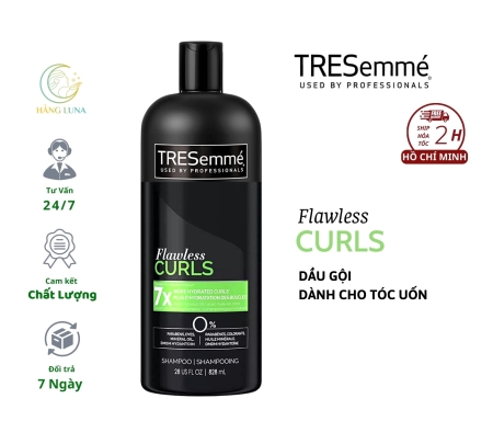 Dầu gội TRESemmé, Dầu gội dành cho tóc uốn, giúp giữ nếp tóc TResemme Flawless Curls 828ml Mỹ