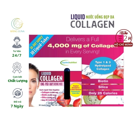 Collagen ống dạng nước Liquid Collagen One Per Day Drink Mix 4000mg Mỹ 30 ống, Nước uống Collagen hỗ trợ đẹp da