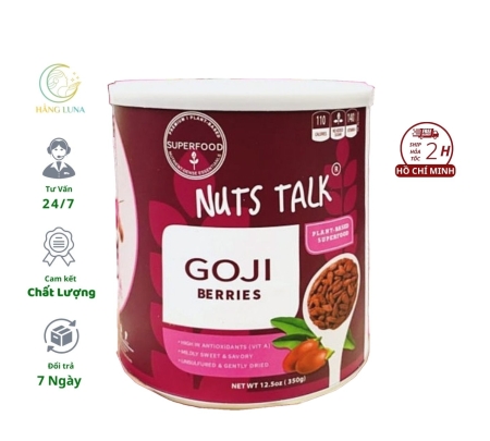 Kỷ tử Nuts Talk Goji Berries 350g Kỷ tử sấy khô giúp tăng cường hệ miễn dịch Hỗ trợ sức khỏe