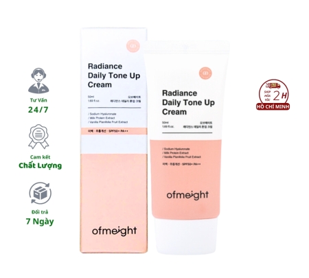 Kem Chống Nắng Ofmeight Radiance Daily Tone Up Cream SPF50+ PA++ 50ml Hàn Quốc Hỗ Trợ Chống Nắng Dưỡng Trắng Giảm Nhăn