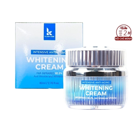 Kem dưỡng ẩm K Lady Care Whitening Cream Intensive Anti Aging 80ml Hản Quốc Hỗ trợ cấp ẩm dưỡng sáng da