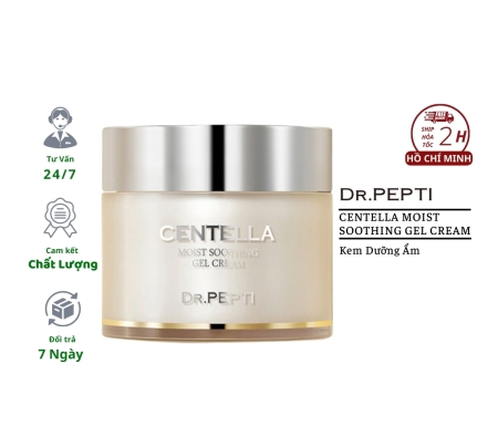 Kem Dưỡng Ẩm Dr.Pepti Centella Moist Soothing Gel Cream Chiết Xuất Rau Má 70ml Hàn Quốc, Kem Cấp Ẩm, Dưỡng Trắng