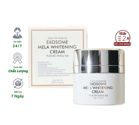 Kem Nám Exosome Mela Whitening DOW Creative Cream 50g Hàn Quốc. Hỗ Trợ Dưỡng Trắng Giảm Nám Đốm Nâu Tàn Nhang