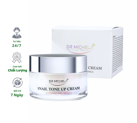 Kem Dưỡng Snail Tone Up Cream Whitening Anti Wrinkle Dr Michela 30ml Hàn Quốc Kem Ốc Sên Hỗ Trợ Cấp Ẩm Dưỡng Trắng Da
