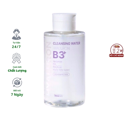 Nước Tẩy Trang B3 Cleansing Water Hyaluron Innoskin 500ml Hàn Quốc Hỗ Trợ Tẩy Trang Giúp Sạch Da Không Gây Khô Da