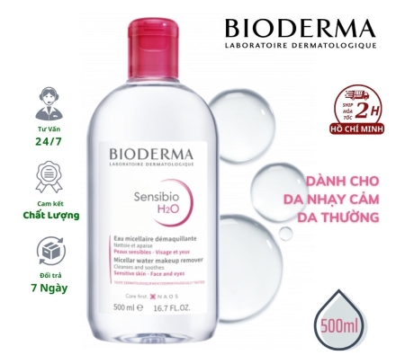 Nước tẩy trang Bioderma Pháp màu hồng