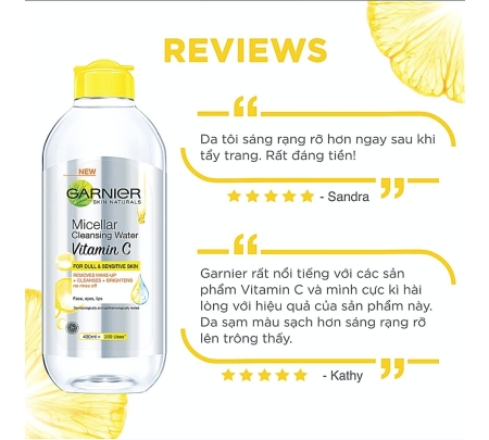 Nước tẩy trang Garnier Vitamin C