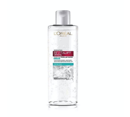 Nước Tẩy Trang L’Oréal Paris Revitalift Crystal Purifying Micellar Water Cho Da Dầu 400ml