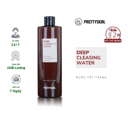 Nước tẩy trang Prettyskin Galactomyces First Deep Cleansing Water 500ml Hàn Quốc, Nước tẩy trang dưỡng trắng, cấp ẩm