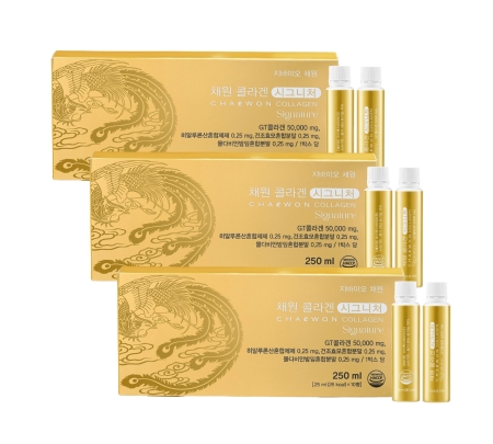 Combo Liệu Trình 03 Hộp Nước Uống Collagen Chaewon Signature Ống 25ml x 30 ống Hỗ Trợ Da Móng Tóc Collagen nước