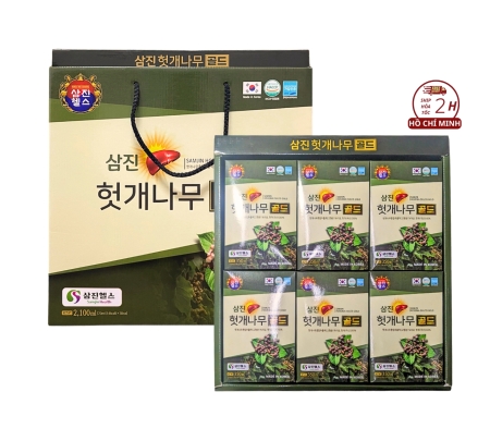Nước Uống Samjin Hovenia Dulcis Gold 2100ml Hàn Quốc Hộp 30 Gói x 70ml Hỗ Trợ Thanh Lọc Giải Độc Gan