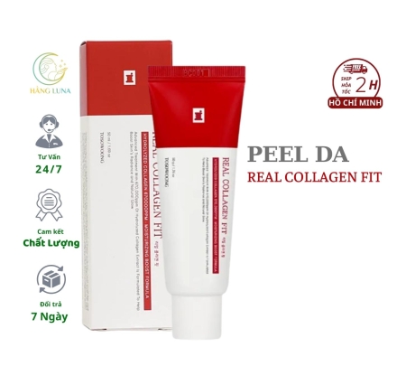 Peel da Real Collagen Fit dưỡng trắng da, giảm nhăn, Peel da thế hệ mới Tosowoong Real Collagen Fit 50ml Hàn Quốc