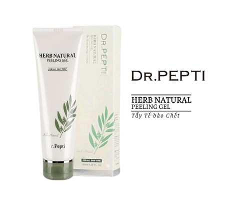 Tẩy Tế Bào Chết Dr.Pepti Làm Mịn Và Sáng Da 130ml Hàn Quốc Herb Natural Peeling Gel, Tẩy Da Chết Mặt Giúp Điều Màu Da
