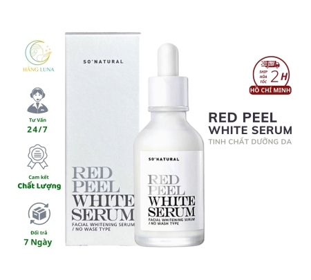 Serum dưỡng trắng da Red Peel White Serum Facial Whitening Serum No Wash 35ml Hàn Quốc, Peel da sinh học