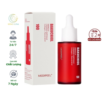 Serum Medipeel+ Bakuchiol Miracle Firming Ampoule 30ml Hàn Quốc (Mẫu mới) Serum Bakuchiol dưỡng trắng chống lão hóa