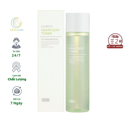 Nước hoa hồng Clear Fit Heartleaf Toner Tenzero 200ml  Hàn QuốcToner diếp cá Hỗ trợ cấp ẩm làm dịu da mặt