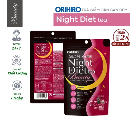 Trà giảm cân làm đẹp da ban đêm Orihiro Night Diet Tea Beauty (16 gói x 2g)