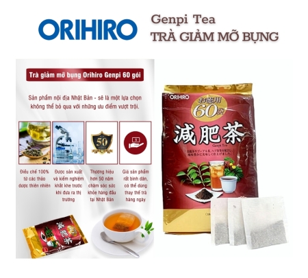 Trà giảm mỡ bụng Genpi Orihiro - 60 gói