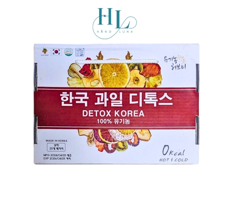 Trà Trái Cây Sấy Detox Korea Hàn Quốc 25 gói/hộp Trà Trái Cây Theo Mùa Giúp Thanh Nhiệt Đẹp Dáng