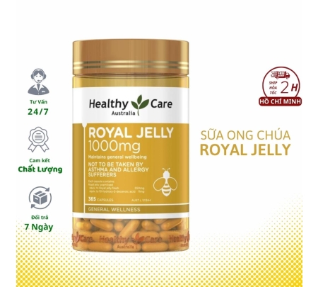 Sữa Ong Chúa Healthy Care 1000mg - 365 Viên
