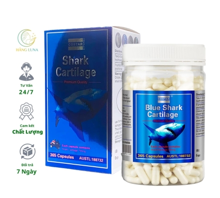 Viên uống Sụn Vi Cá Mập 750mg Hỗ Trợ Xương Khớp Costar Shark Cartilage 365 Viên Úc