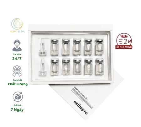 Serum Esthepro Glutathione Ampoule 551 Hộp 10 chai Hỗ trợ cấp ẩm dưỡng trắng da mặt