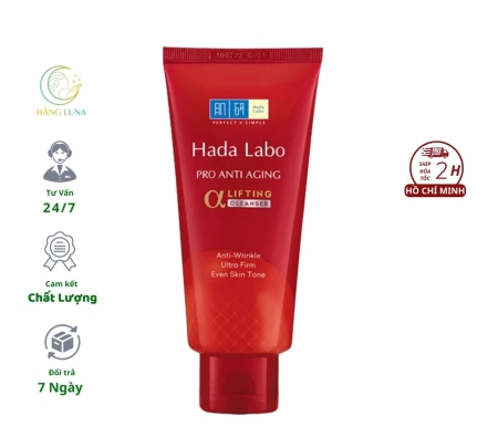 Sữa rửa mặt Hada Labo Pro Anti Aging 80g Dạng kem tạo bọt Hỗ trợ làm sạch giúp giữ ẩm da mặt