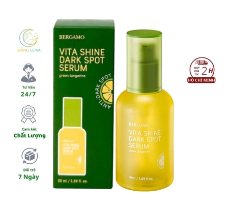 Tinh chất Bergamo Green Tangerine Vita Shine Dark Spot Serum 50ml Serum quýt xanh sáng da mờ thâm nám Hàn Quốc