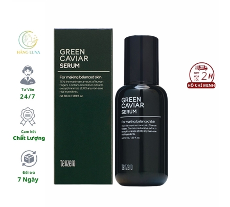 Serum Green Caviar Tenzero 50ml Hàn Quốc Tinh chất Rong nho Tenzero Hỗ trợ cấp ẩm dưỡng trắng da.